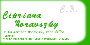 cipriana moravszky business card